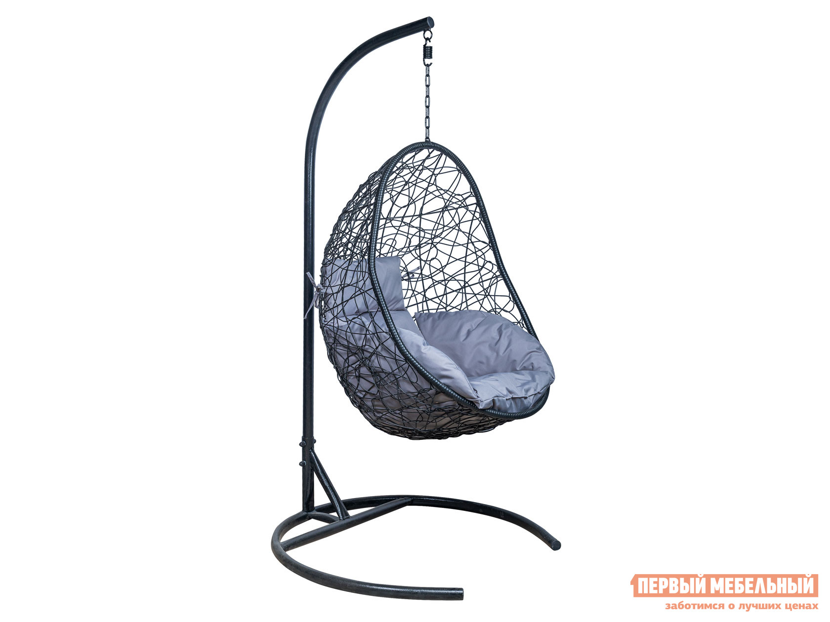 Подвесное кресло  Подвесное кресло LESET Сaoha Черный ротанг / Светло-серый, ткань