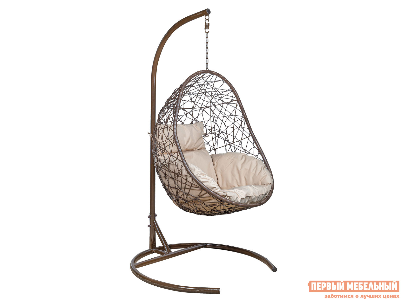 Подвесное кресло  Подвесное кресло LESET Сaoha Коричневый, ротанг / Бежевый, ткань