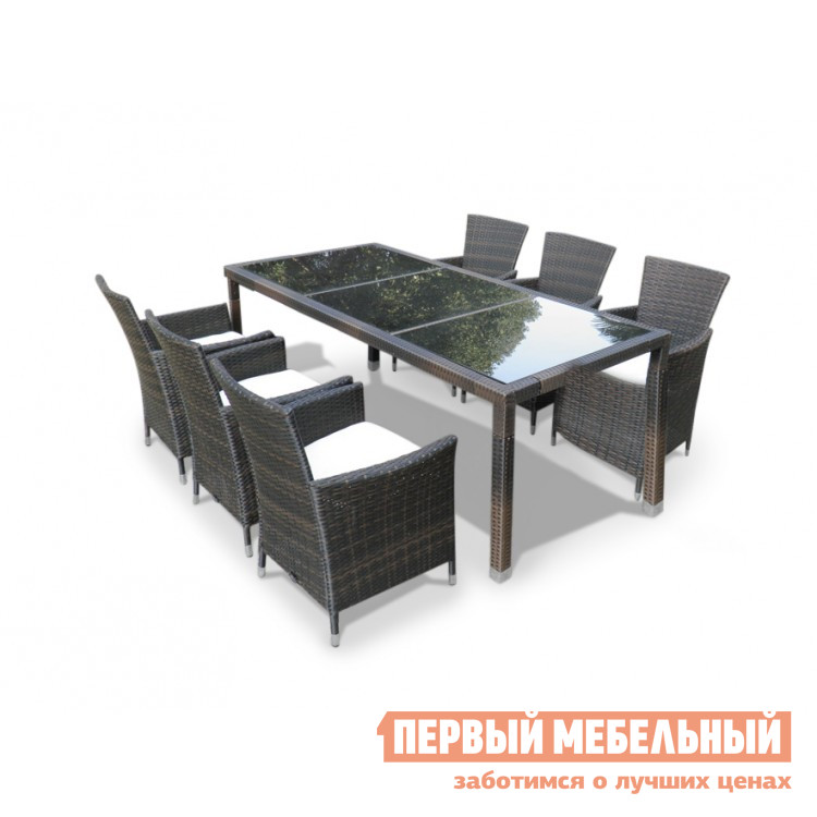 

Комплект плетеной мебели КМ-1312 (Стол КМ-0312 + 6 кресел КМ-0317) Коричневый с переходами иск. ротанг, КМ-1312 (Стол КМ-0312 + 6 кресел КМ-0317) Коричневый с переходами иск. ротанг