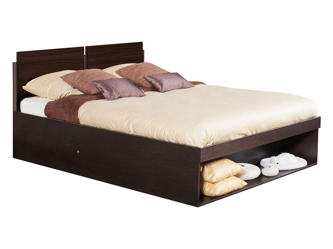 Двуспальная кровать Хайпер ПМ 160х200 см, Венге