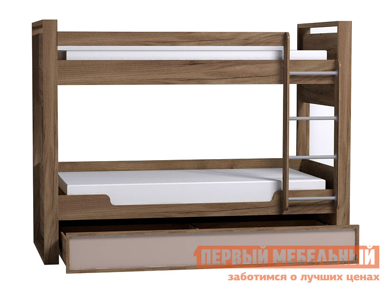 Двухъярусная кровать  Натура 90 Дуб табачный Craft / Мокко от Первый Мебельный