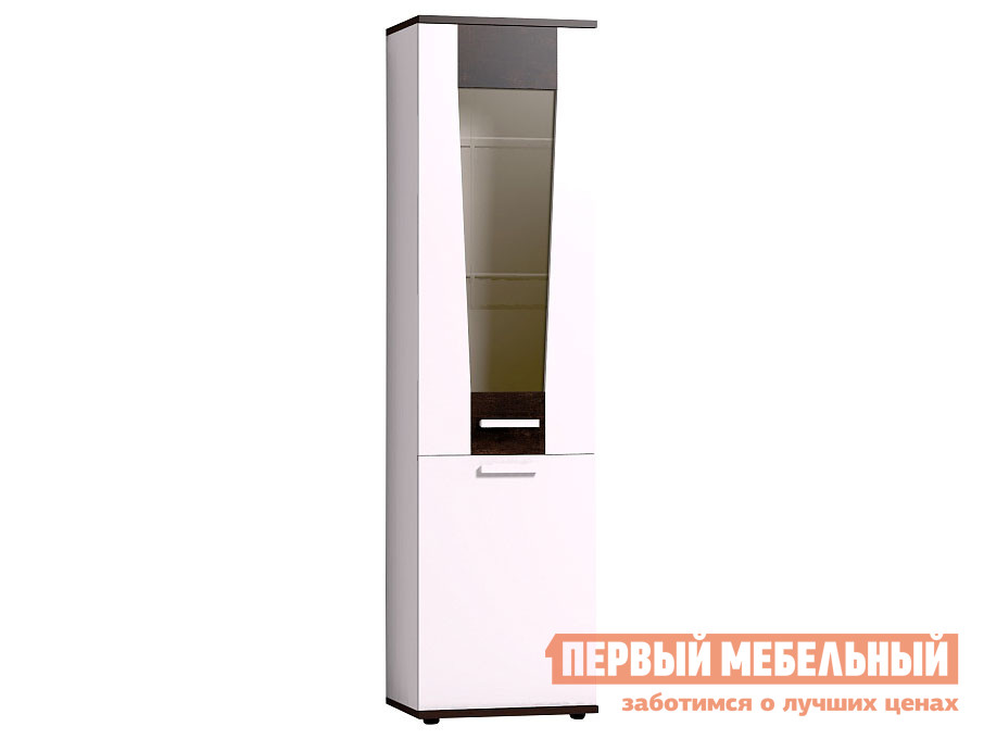 

Шкаф-витрина Норвуд Белый / Орех шоколадный, Норвуд Белый / Орех шоколадный