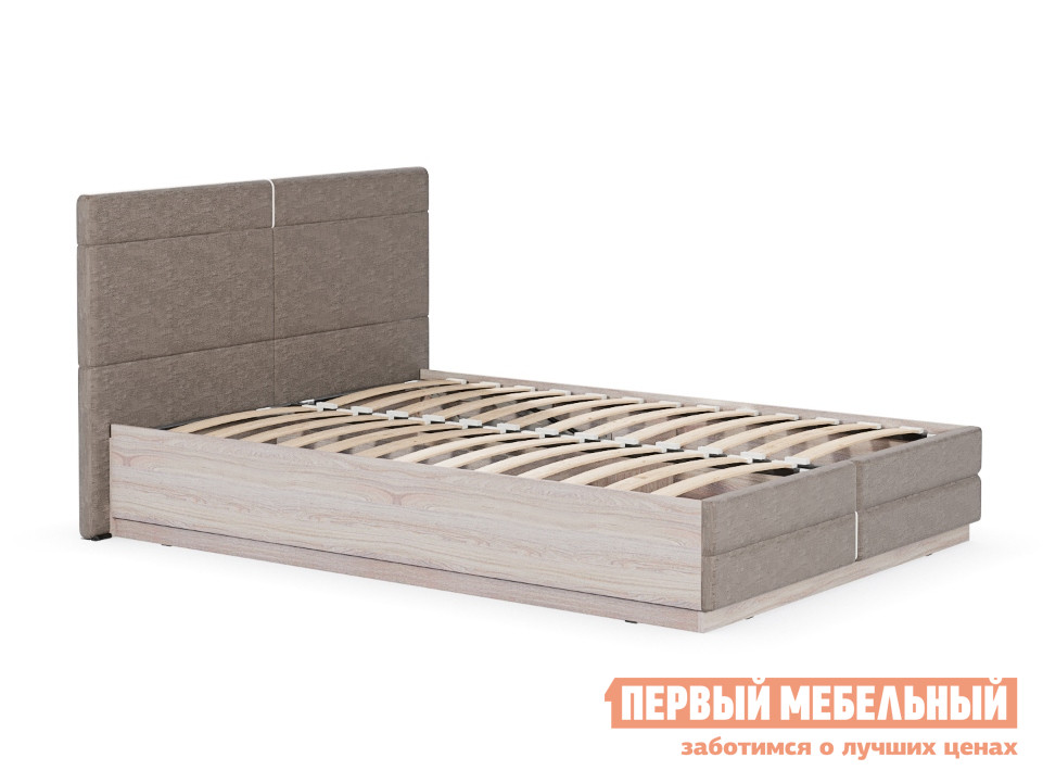 Двуспальная кровать с подъемным механизмом и мягким изголовьем Первый Мебельный Элен 1400 / 1600 Кровать двойная