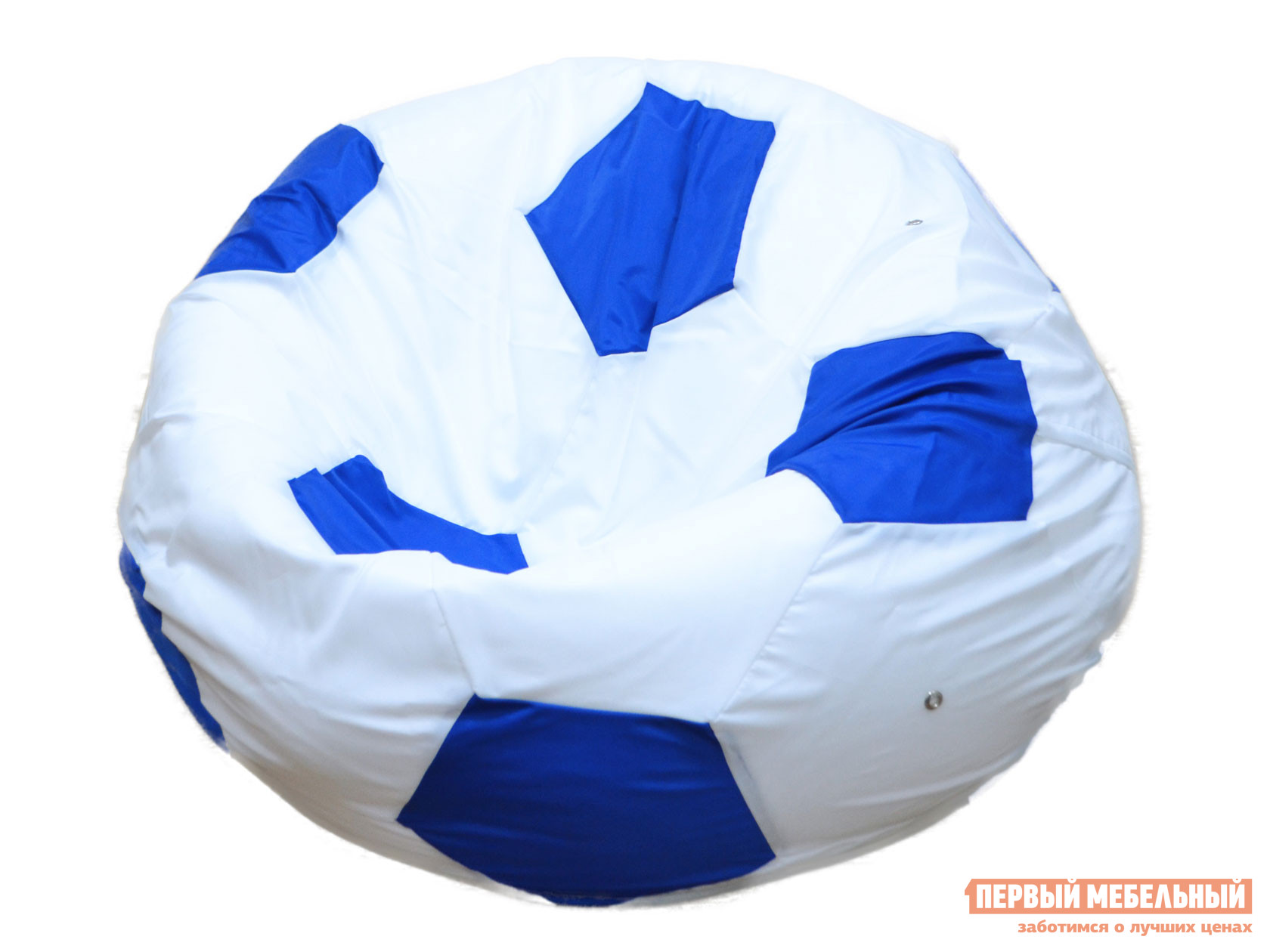 Детский пуфик  Кресло-мешок Мяч оксфорд Бело-голубой, ткань оксфорд