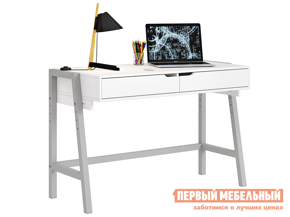 Письменный стол  Mirum Белый / Серый