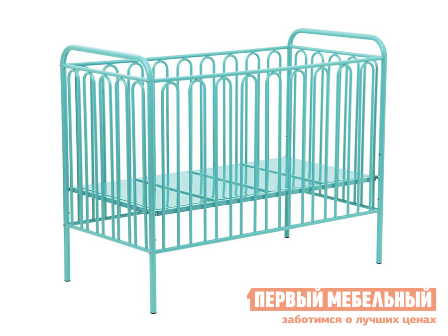 Кроватка для новорожденных  Винтаж-2 Бирюзовый от Первый Мебельный