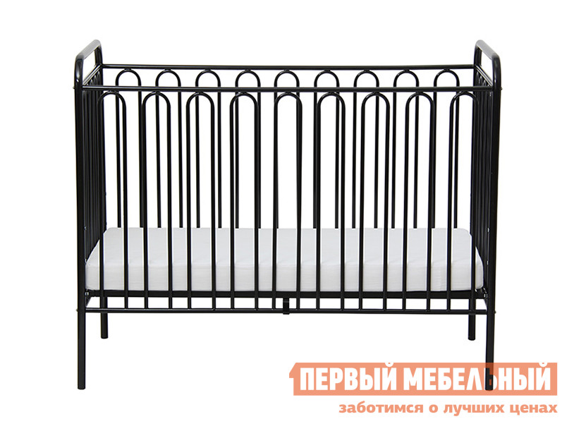 Кроватка для новорожденных  Винтаж-2 Черный от Первый Мебельный