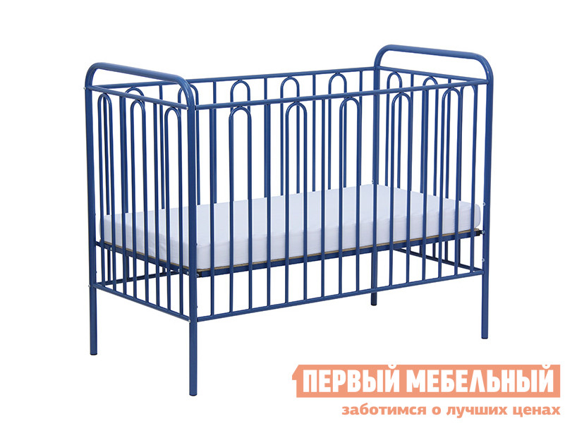 Кроватка для новорожденных  Винтаж-1 Синий от Первый Мебельный