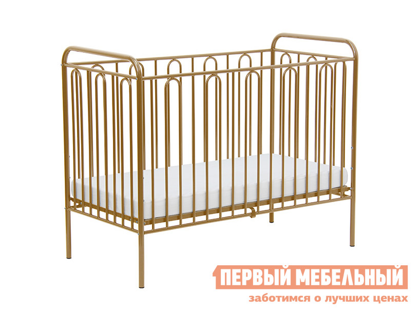 Кроватка для новорожденных  Винтаж-1 Золотистый от Первый Мебельный