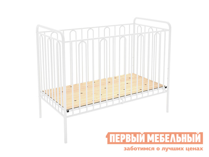 Кроватка для новорожденных  Винтаж-1 Белый от Первый Мебельный