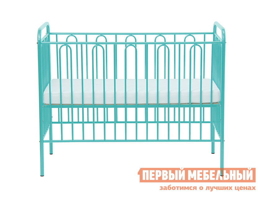 Кроватка для новорожденных  Винтаж-1 Бирюзовый от Первый Мебельный