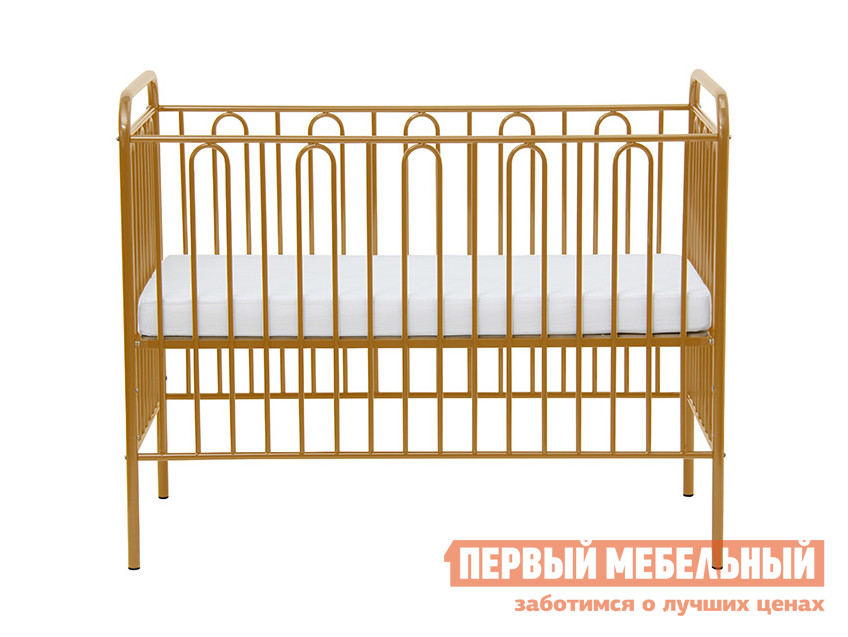 Кроватка для новорожденных  Винтаж-1 Золотистый от Первый Мебельный