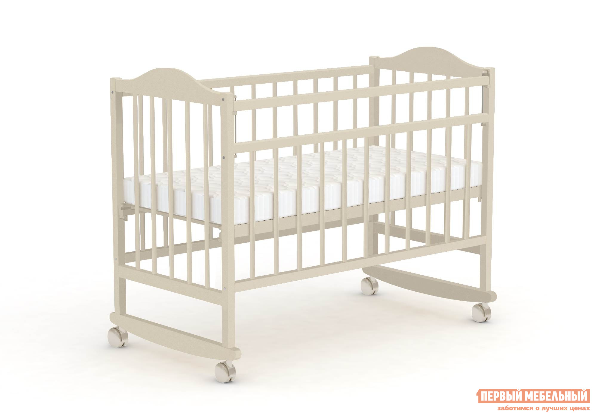 Кроватка для новорожденных  Фея 204 Бежевый от Первый Мебельный