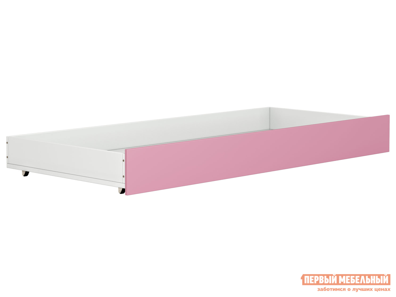 Детская кровать  Мирум с ящиком Белый / Розовый от Первый Мебельный