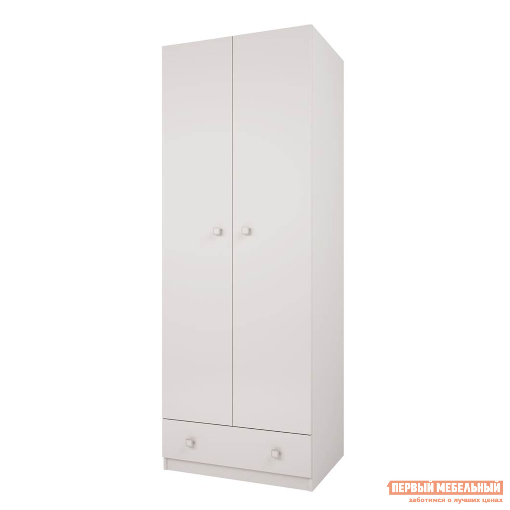 Шкаф детский ВПК Шкаф двухсекционный Polini kids Simple с 1 ящиком, белый
