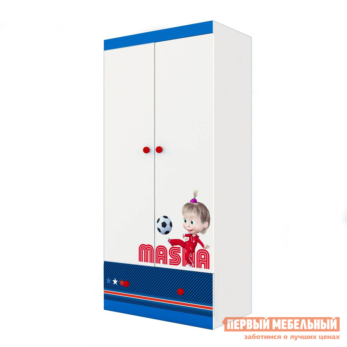 Шкаф детский ВПК Шкаф двухсекционный Polini kids Fun 890 Маша и Медведь