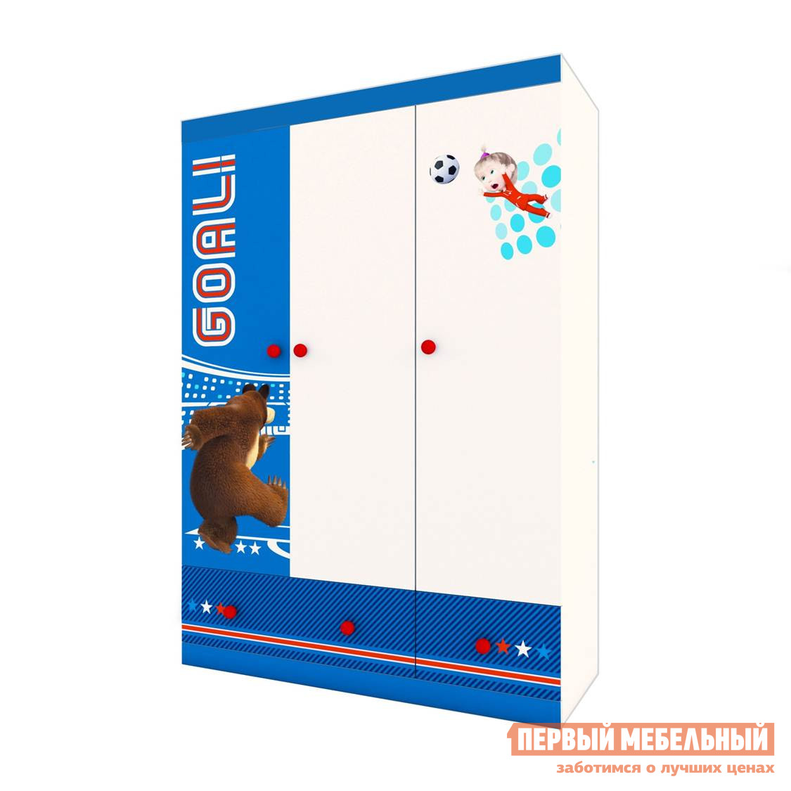 Шкаф детский ВПК Polini kids Fun 1360 Маша и Медведь