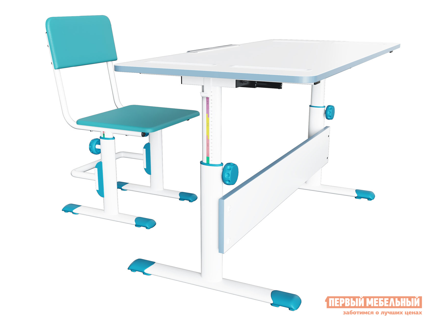 Парта  Сити D2 Белый / Синий от Первый Мебельный