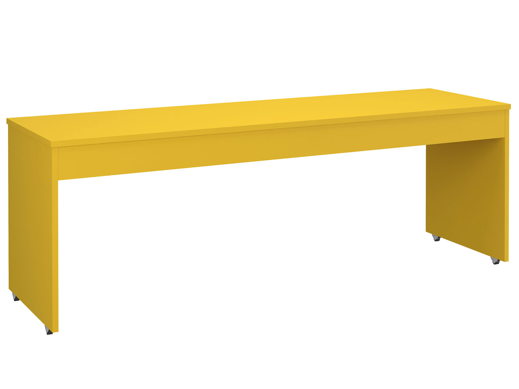 Стол письменный большой Polini Kids City/ Urban, 200x60 см, желтый