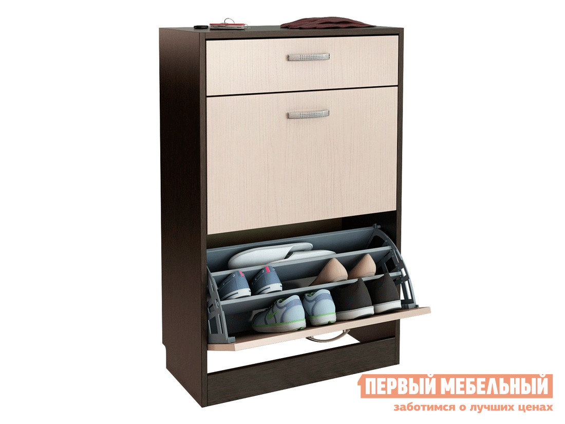 

Обувница Обувница "Дженни-2" Венге / Дуб Молочный, Темное-cветлое дерево, Обувница "Дженни-2" Венге / Дуб Молочный