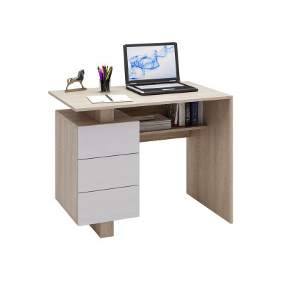 Письменный стол  Ренцо-1 Дуб Сонома / Белый