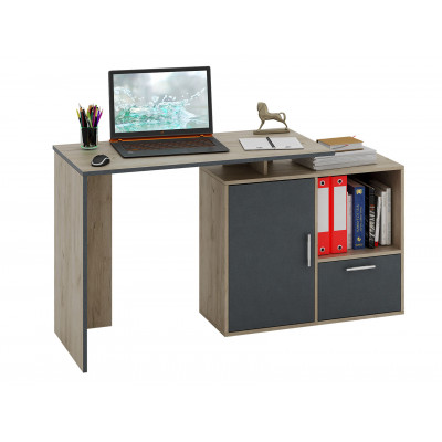 Письменный стол  Слим-3 / Слим-4 Дуб крафт / Серый, 1030 мм