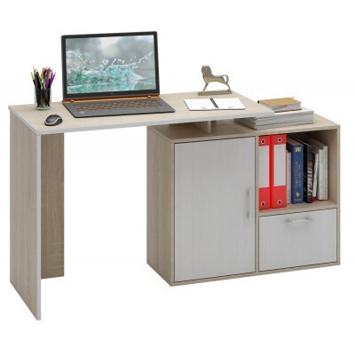 Письменный стол  Слим-3 / Слим-4 Дуб Сонома / Белый, 1030 мм