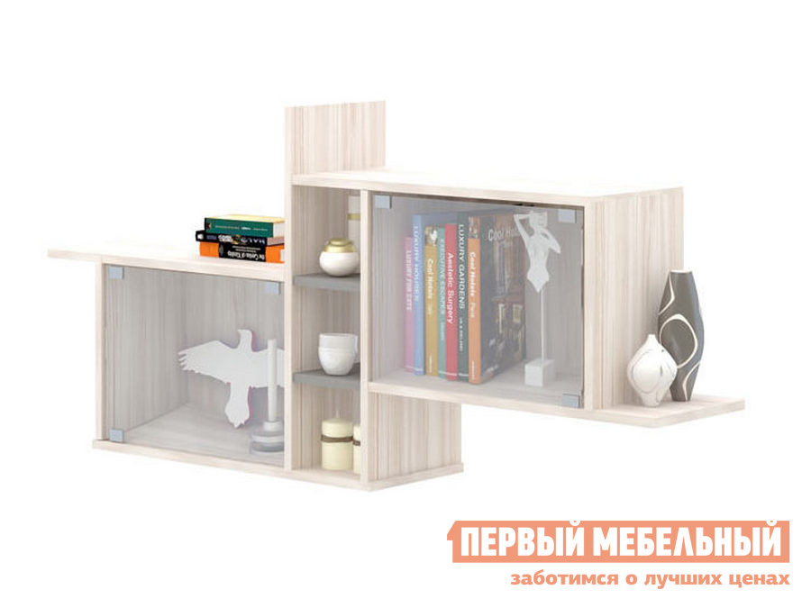 

Настенная полка ПК-14 + стекло Карамель, ПК-14 + стекло Карамель, Светлое дерево