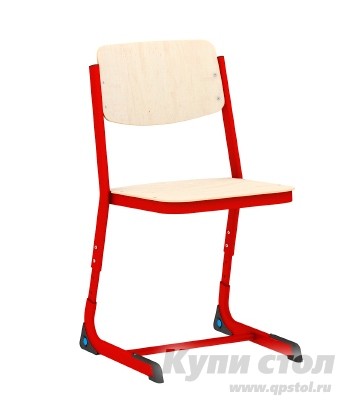 Детский стул Витал Стул ученический регулируемый "Осанка" гр.3-5, 4-6, 5-7 Каркас красный, Высота 42-50 см