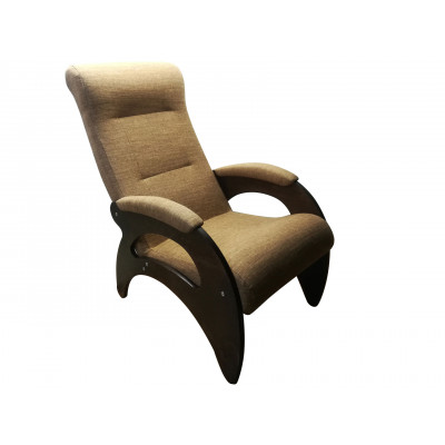 Кресло  Мария Светло-коричневый, рогожка / Темный орех