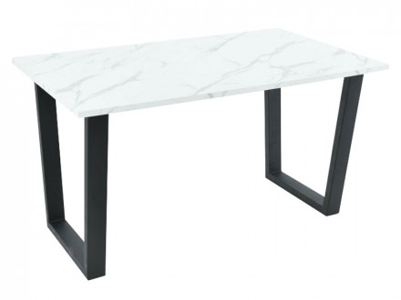 Кухонный стол Родос Белый камень / Черный муар в отделке Белый камень / Черный муар по цене 17990 руб.