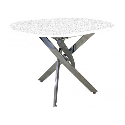 Кухонный стол  Стол Андромеда Андромеда, белый глянец, пластик / Хром, металл, Большой