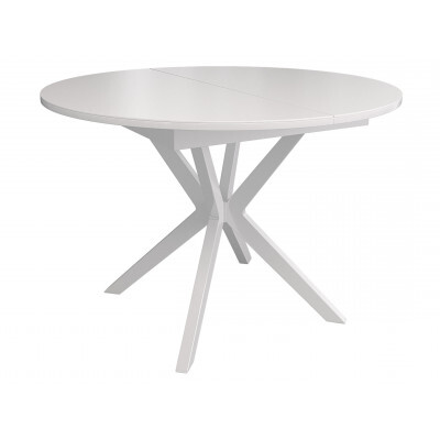 Кухонный стол  Стол Kenner B1100/Kenner B1300 Белый / Белый сатин, стекло, Малый
