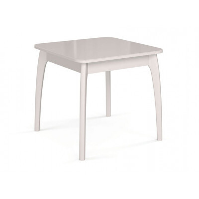 Кухонный стол  Стол №45 ДН4 Белый / Стекло белое