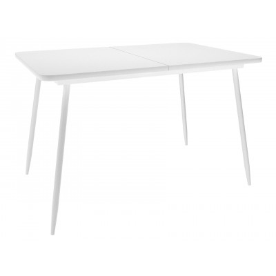 Кухонный стол  Стол Dikline Ls122 Белый / Белый, стекло