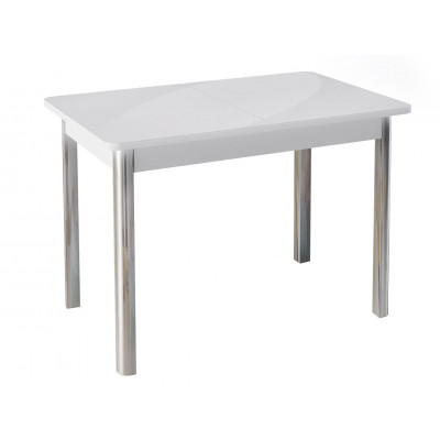 Кухонный стол  Стол Kenner 1100S Белый / Белый глянец, стекло