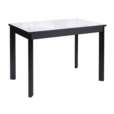 Кухонный стол  Стол Dikline Ls111/Ls110 Черный / Белое стекло, Синхронно-раздвижной