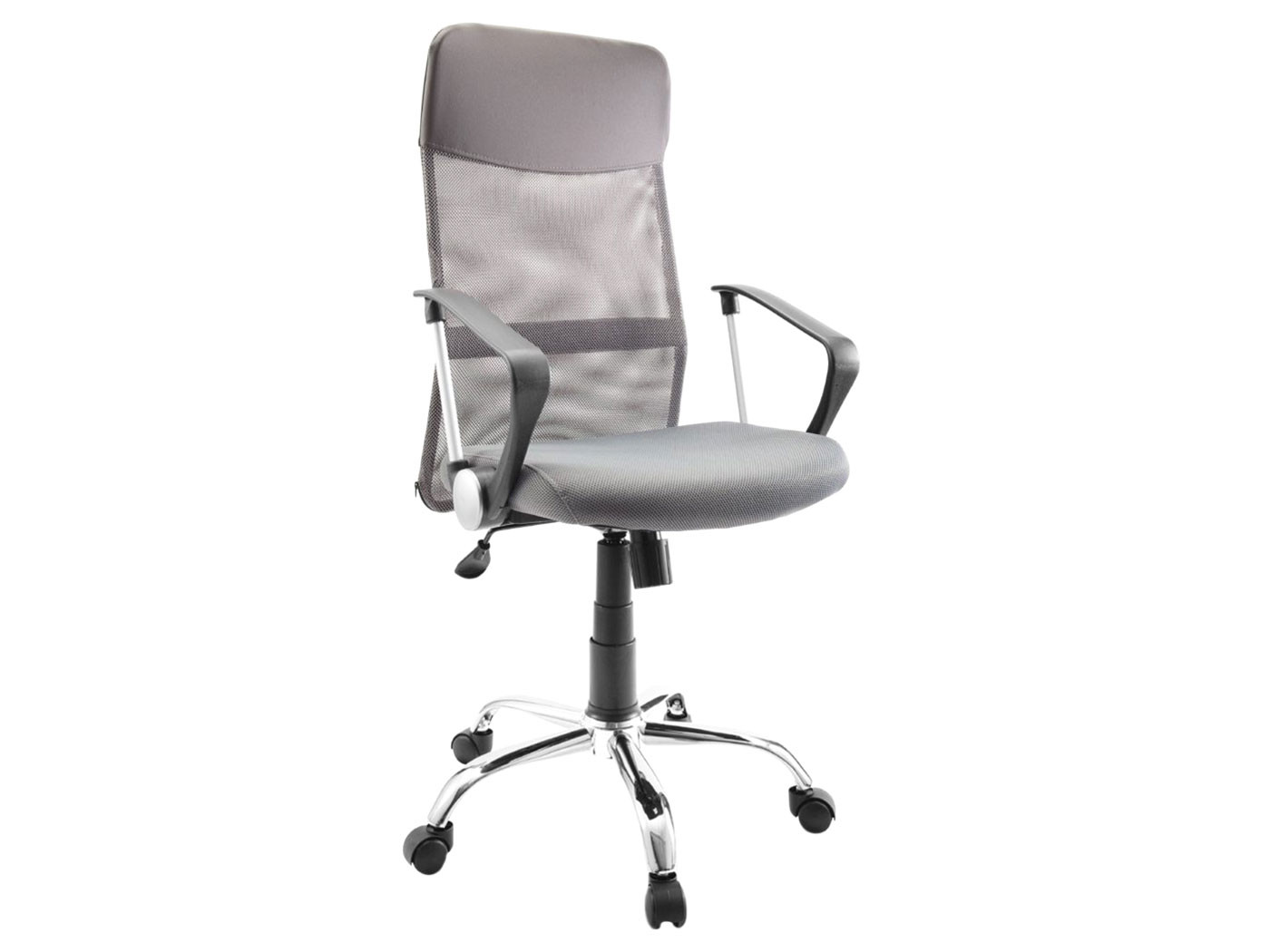 Офисное кресло  Офисное кресло Dikline SN10 Серый кожзам, сетка TW