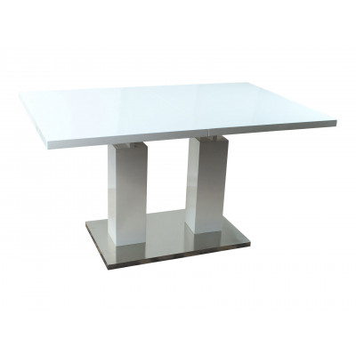 Кухонный стол  Стол обеденный Сиэтл DT-963 Белый глянцевый / Cветлое дерево