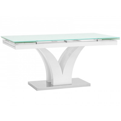 Кухонный стол  Стол обеденный Верона, раскладной DT-43-160-HGW/HGBG DUAL Белый глянцевый