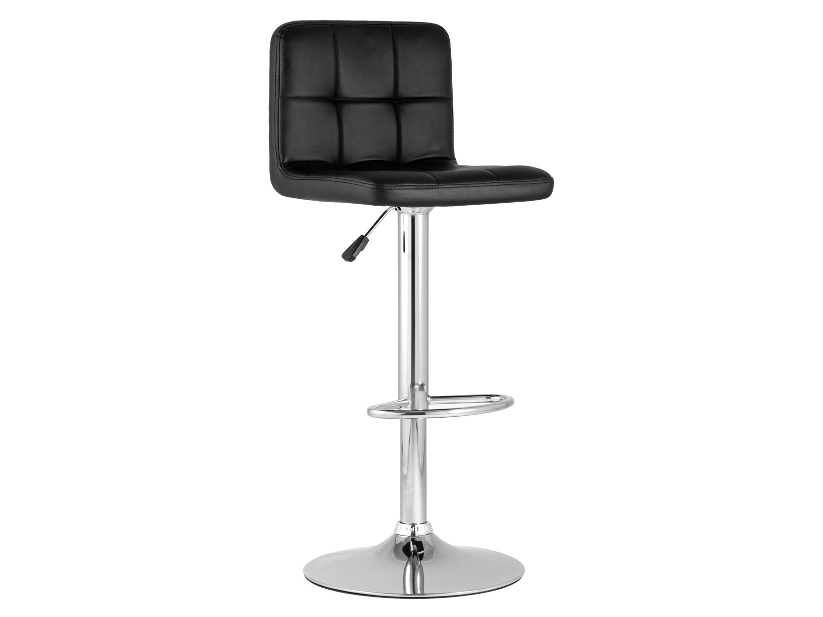 Барный стул  Малави Лайт Черный, экокожа / Хром Stool Group 125786