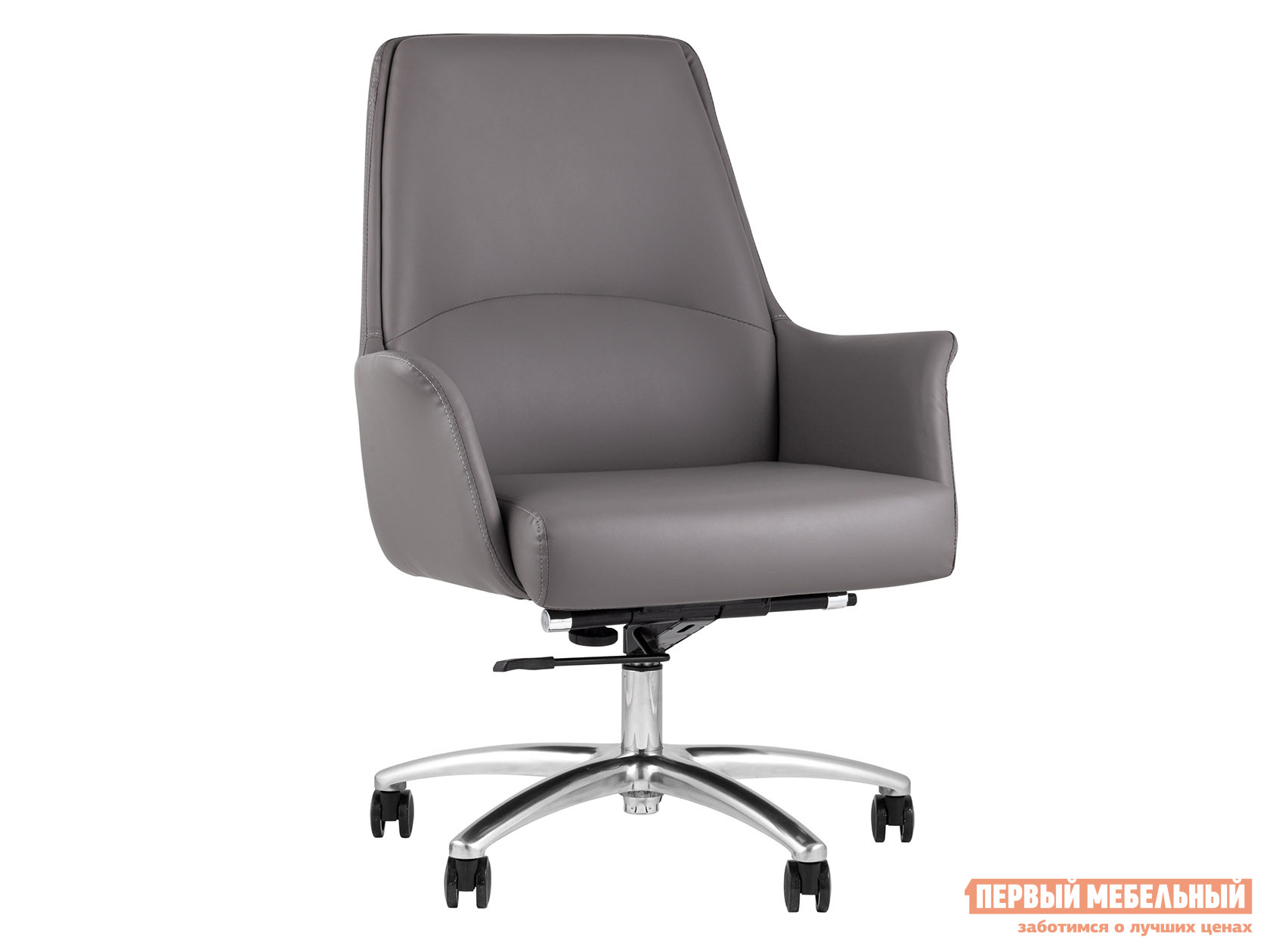 

Офисное кресло Кресло офисное TopChairs Viking Серый, экокожа, Кресло офисное TopChairs Viking Серый, экокожа