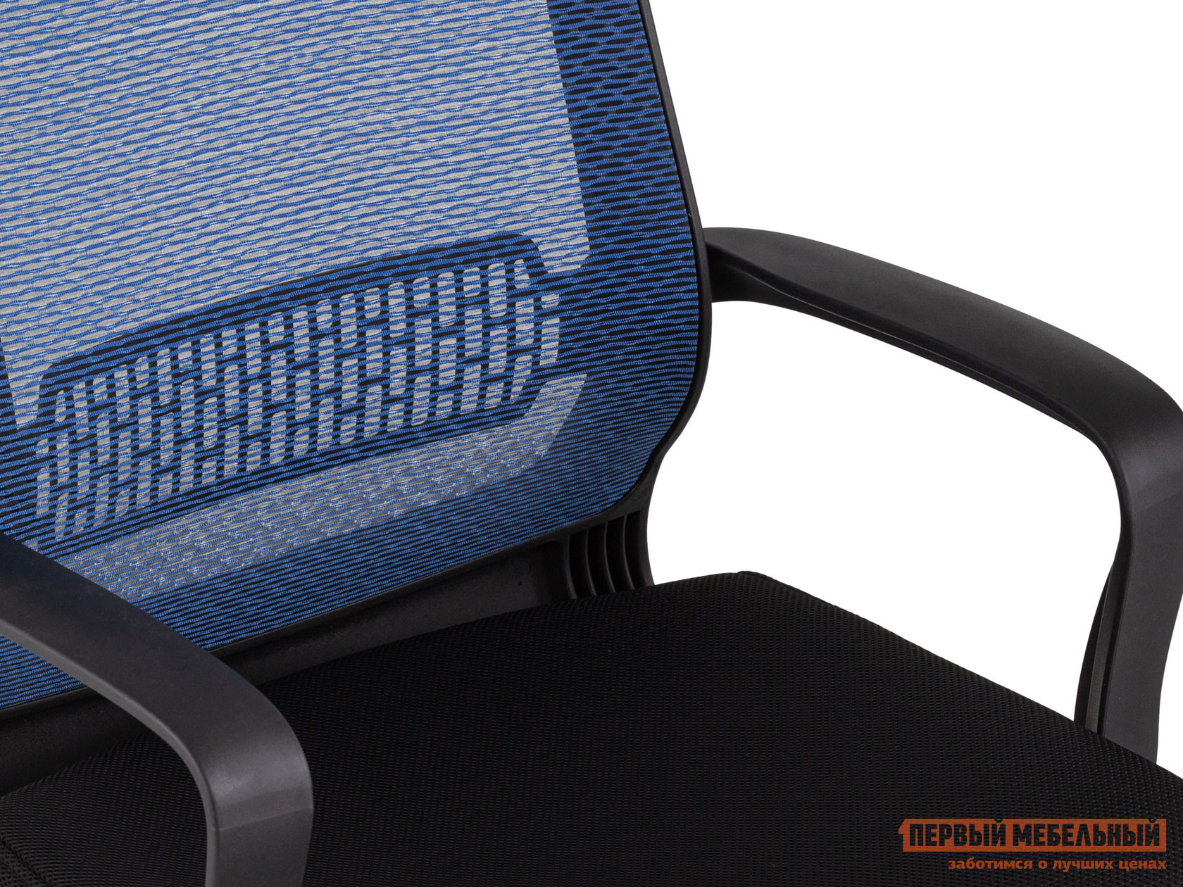 Офисное кресло  TopChairs Style Черный, сетка / Синий, сетка от Первый Мебельный