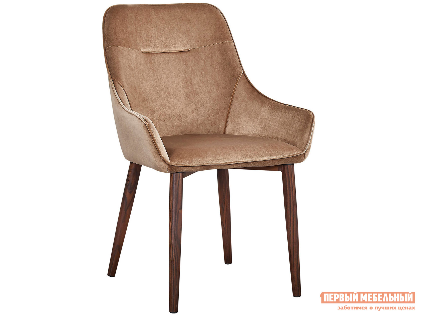 Стул Диана MC101-2 + MC101-2 LEGS HLR-11 Бежевый, вельвет / Темное дерево