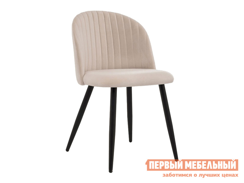 Стул  Габи 1 Бежевый, велюр / Черный, металл