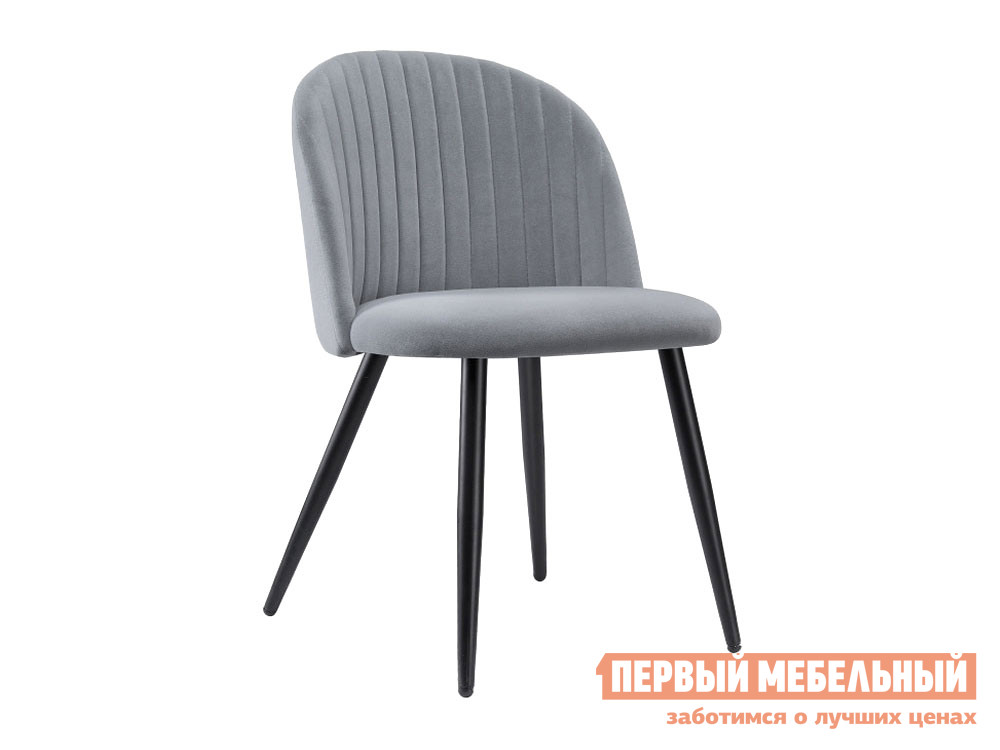 Стул  Gabi 1 Серый, велюр / Черный, металл