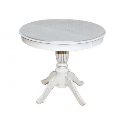 Кухонный стол  Моро 03 раздвижной Белый / Патина серебро