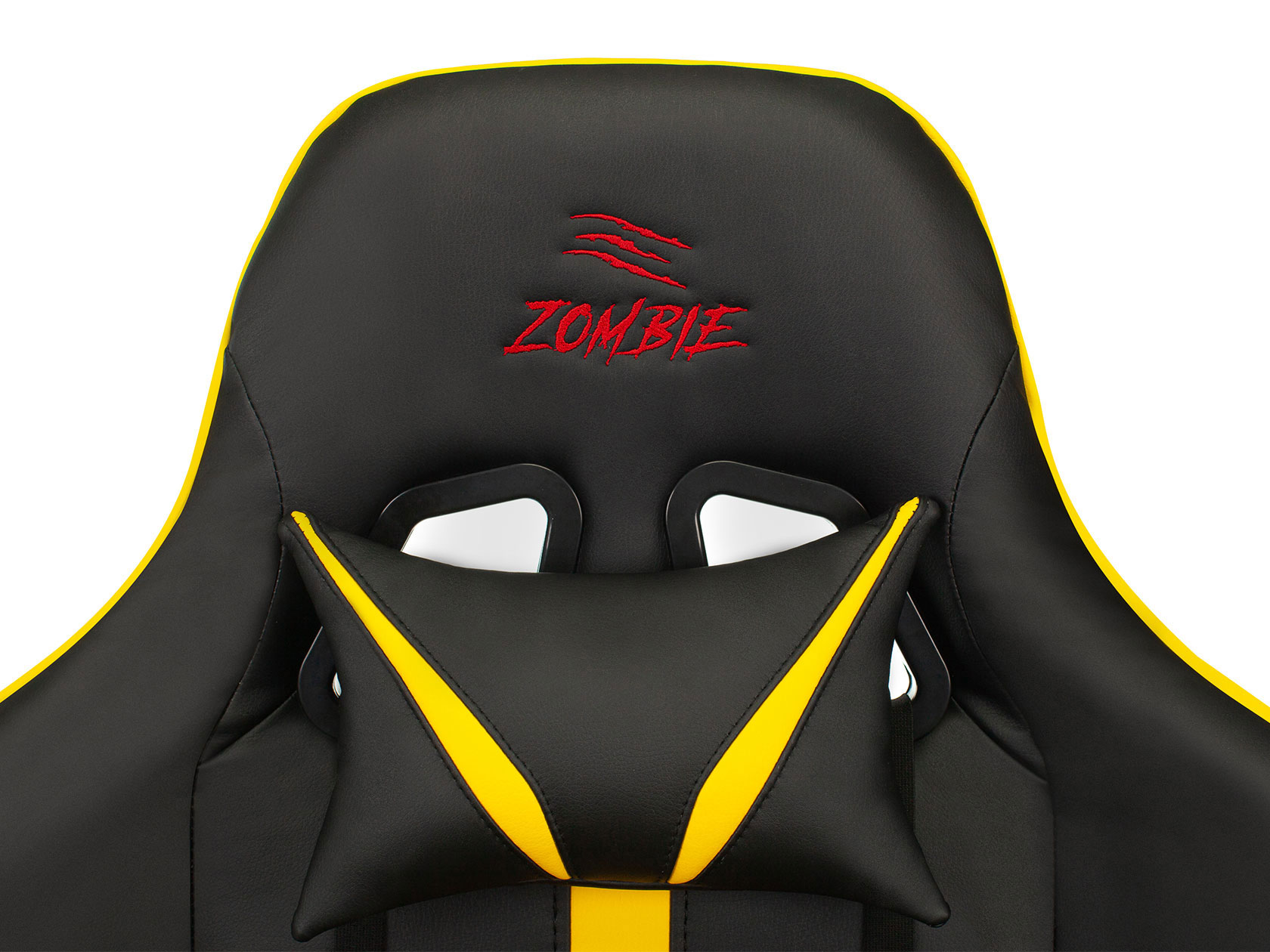 Кресло игровое Бюрократ Viking Zombie a4 Yel черный/желтый искусственная кожа