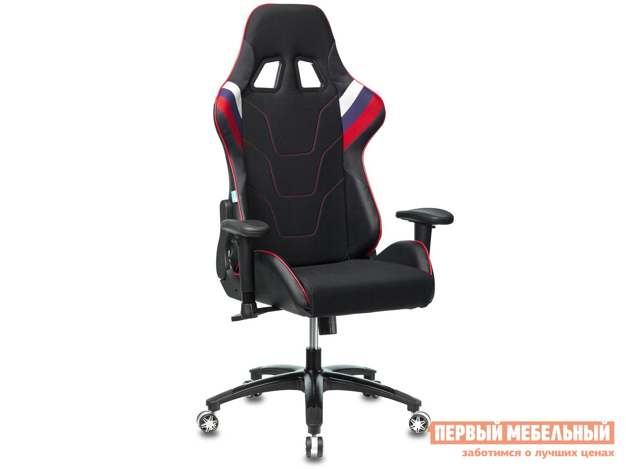 Игровое кресло  VIKING 4 AERO Белый / Синий / Красный / Черный, искусственная кожа/ткань от Первый Мебельный