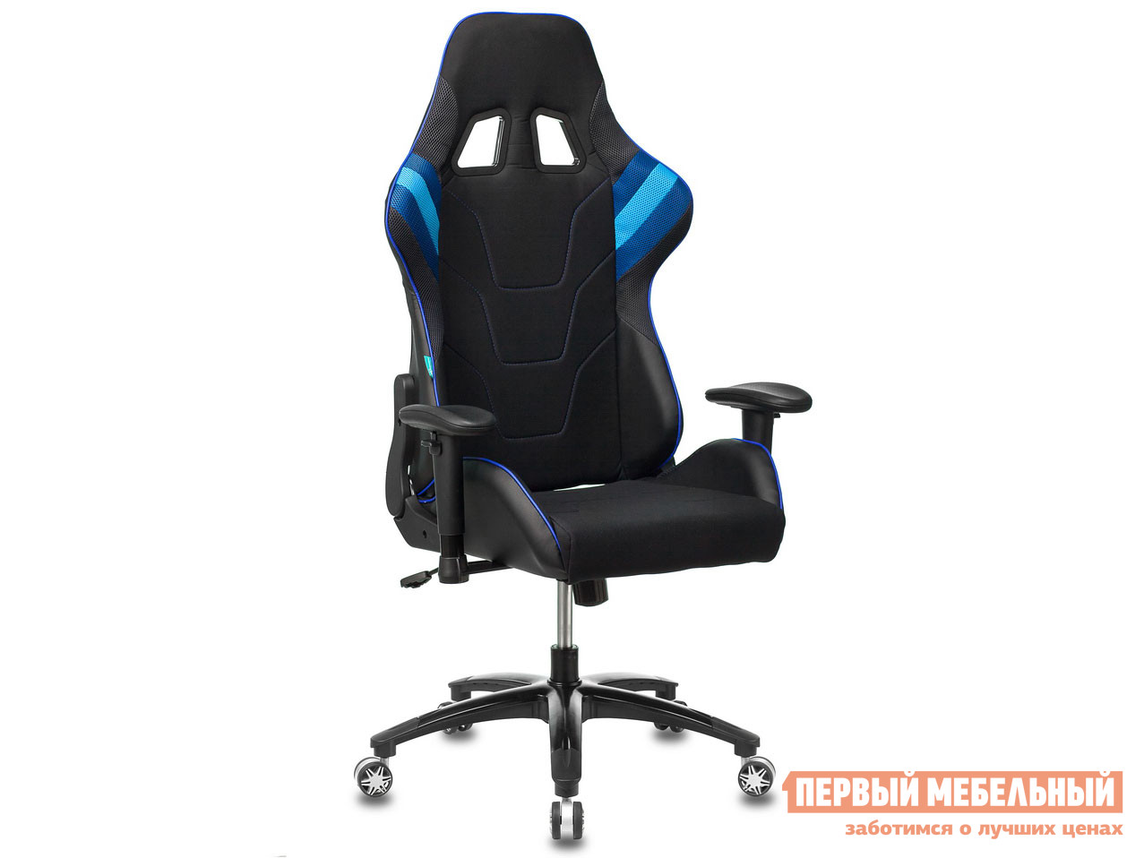 Игровое кресло  VIKING 4 AERO Черный / Синий, искусственная кожа/ткань от Первый Мебельный